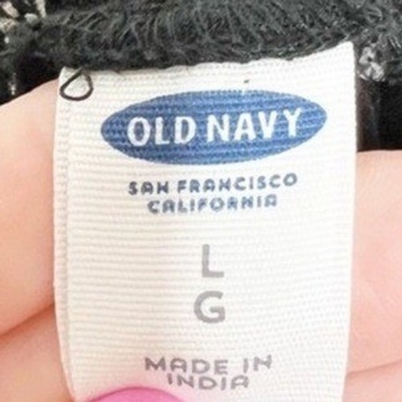 Old Navy NWT Womens Black White Geometric Print Boho Swing Dress Size Large - Picture 7 of 8